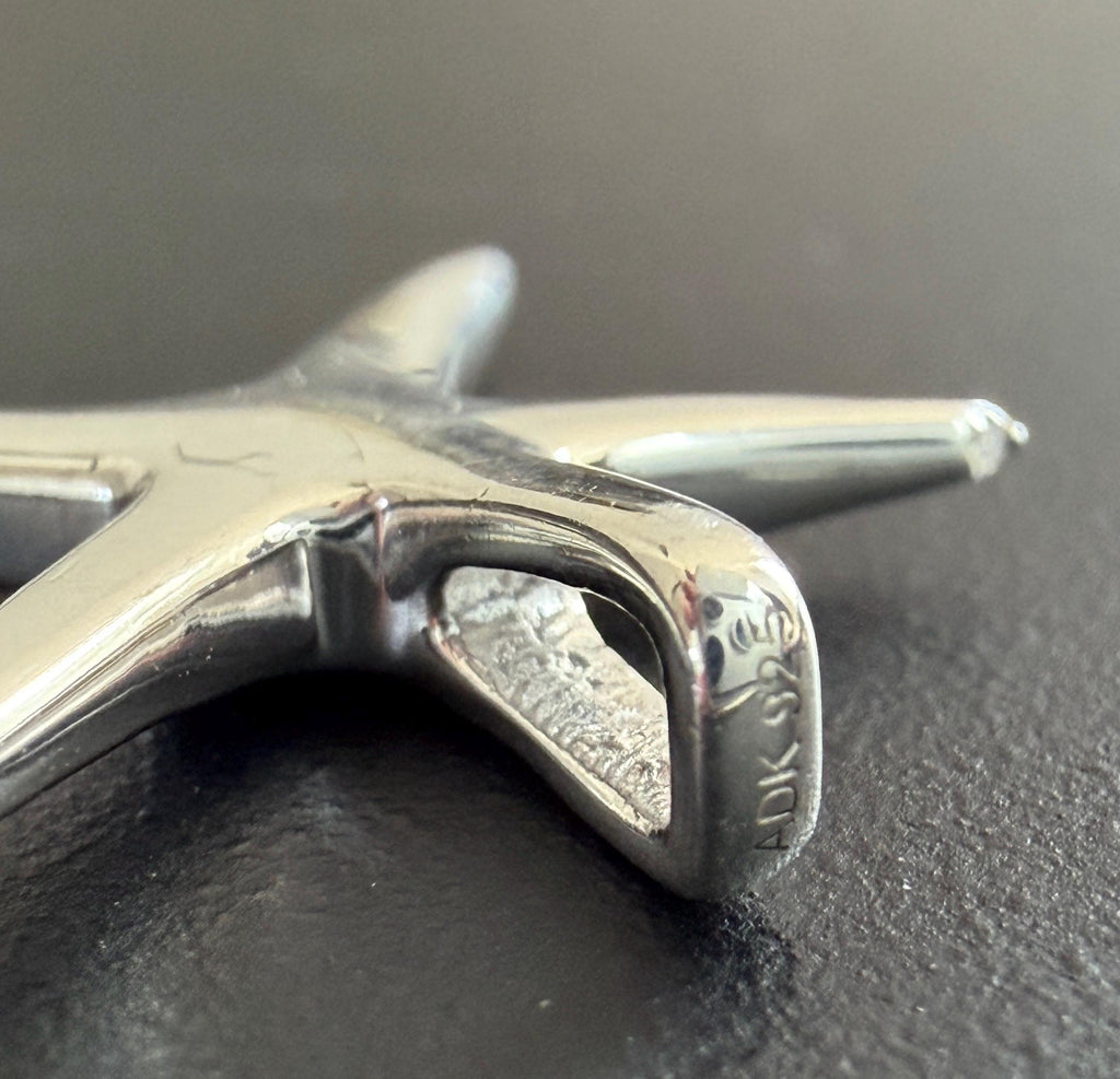 Starfish pendant 925 silver or gold-plated, 16.5 × 18.5 mm