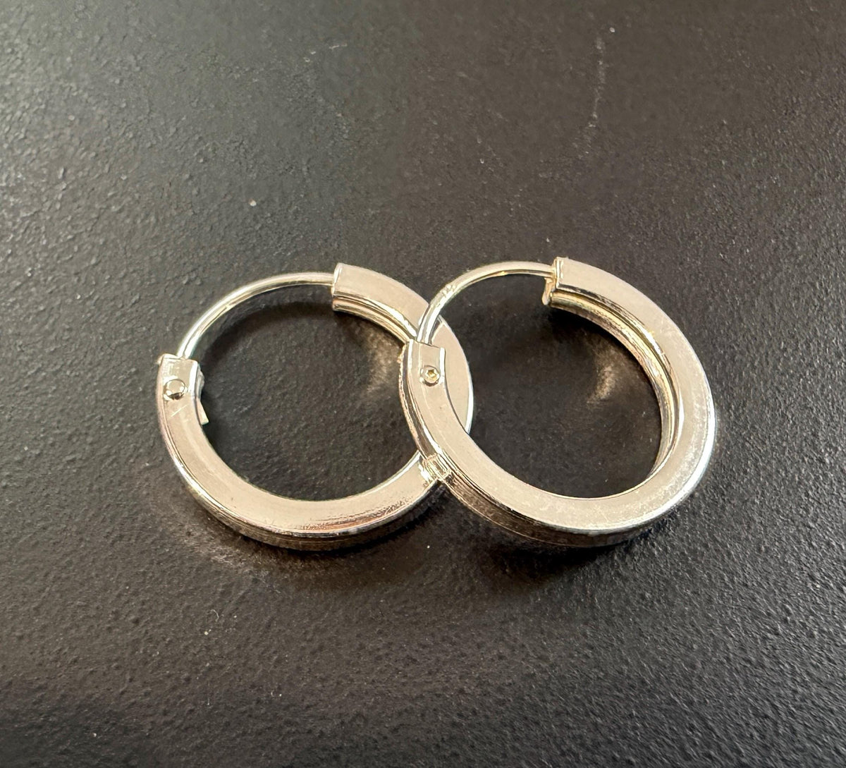 Creolen 925-Silber, eckig, geschlossen, 14 – 40 mm