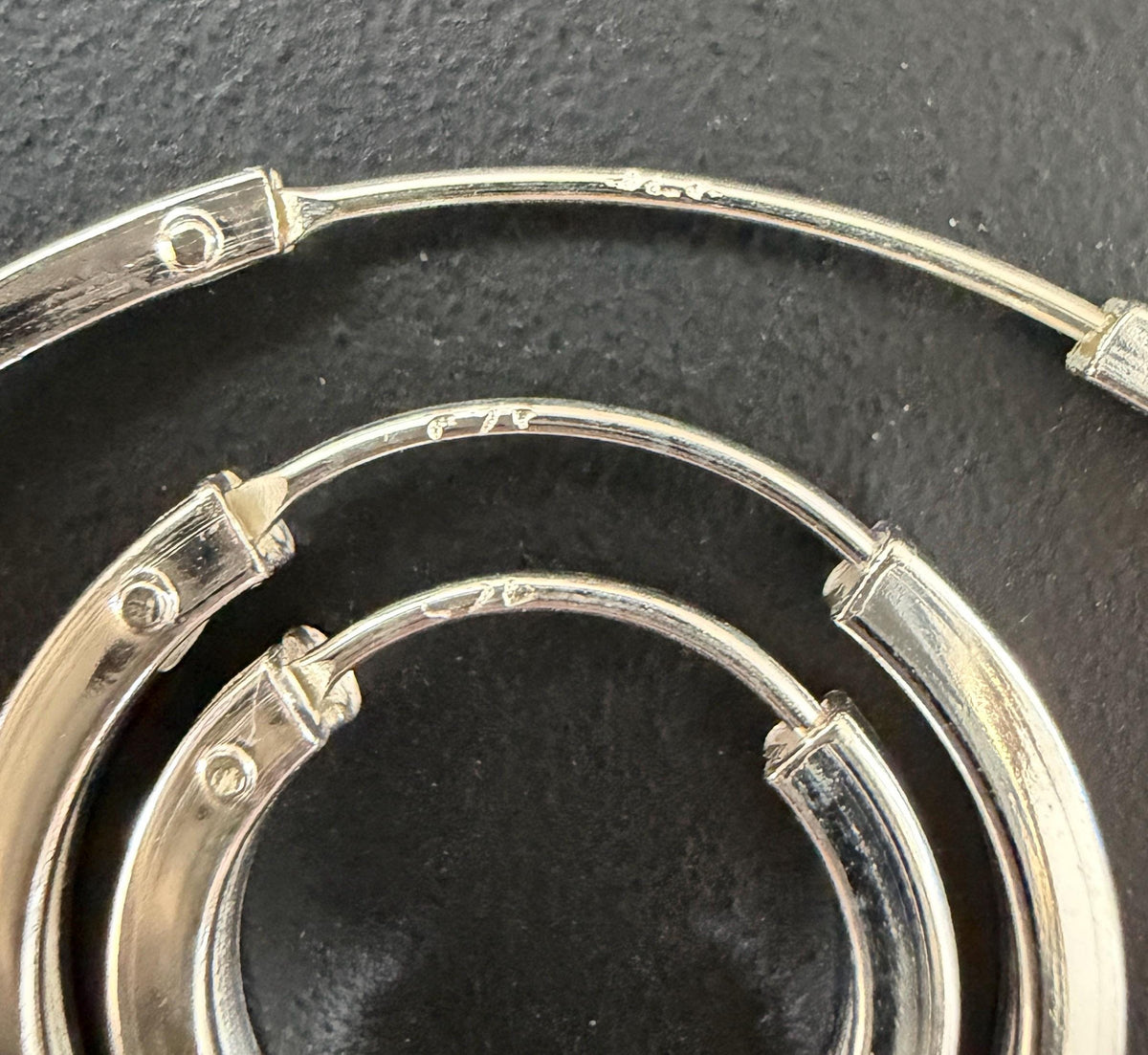 Creolen 925-Silber, eckig, geschlossen, 14 – 40 mm