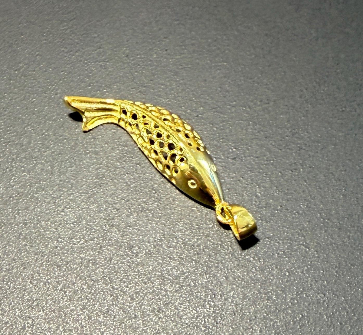 Fisch Anhänger vergoldetes 925-Silber, 30 mm | U4