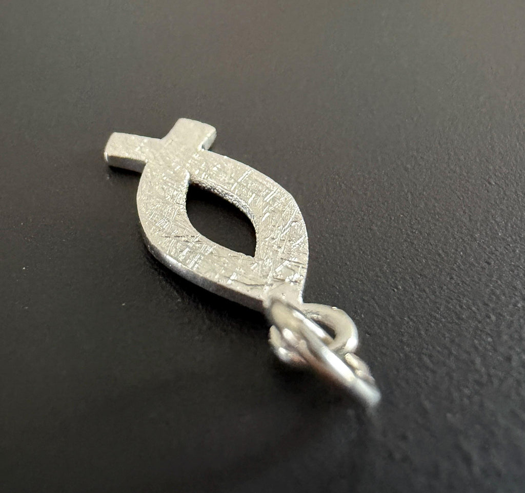 Ichthys Fisch Anhänger 925-Silber, 20 × 8 mm | U8