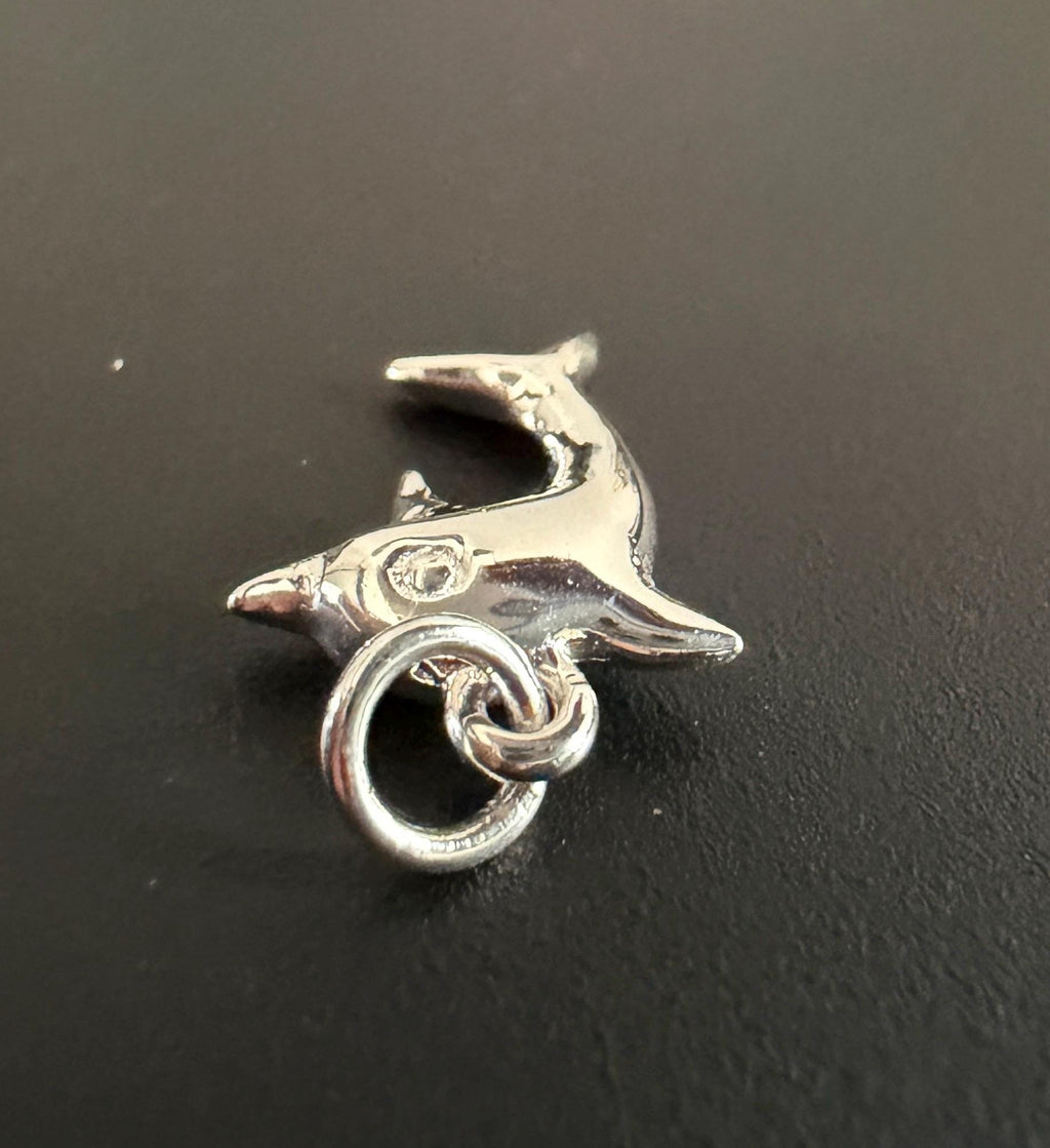 Dolphin pendant 925 silver or gold-plated, 11 × 14 mm