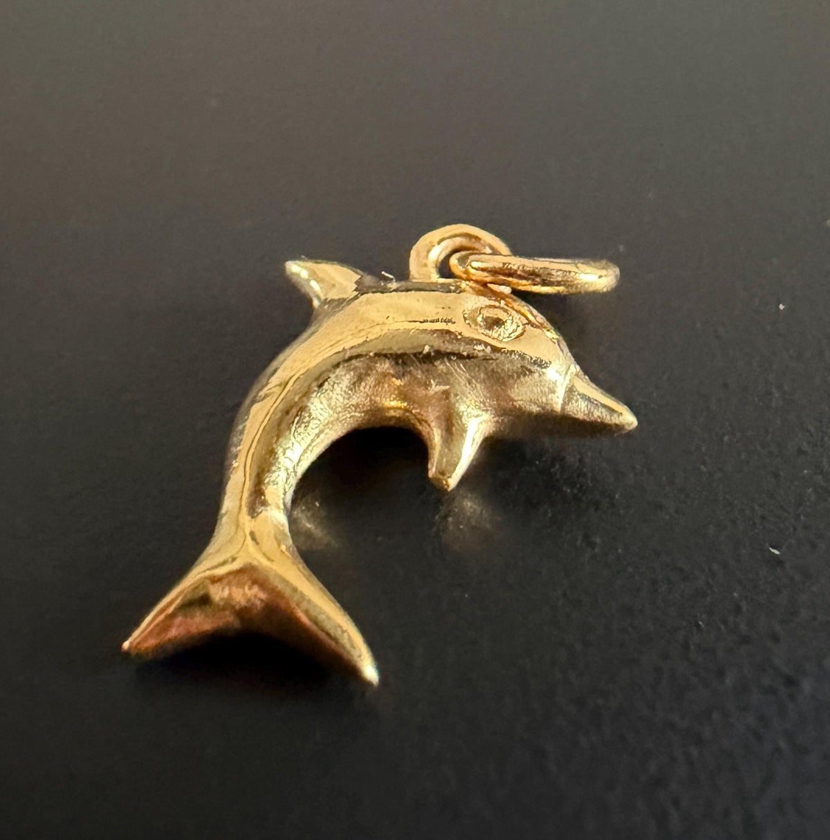 Delfin Anhänger 925-Silber oder vergoldet, 11 × 14 mm