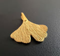 Ginkgo Blatt Anhänger, 925-Silber, vergoldet | U14