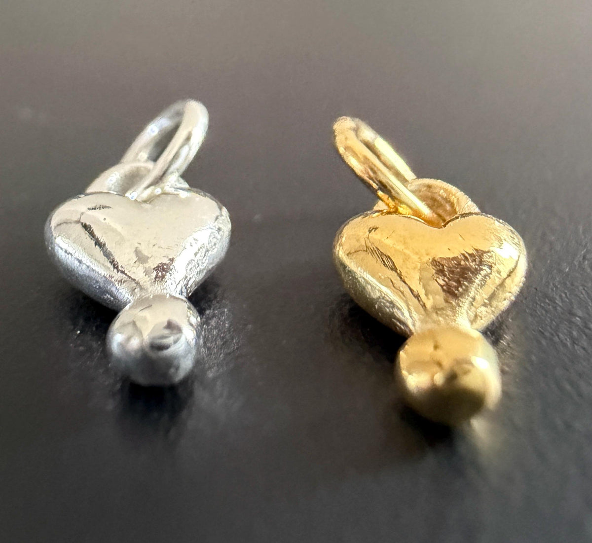 Herz Anhänger 925-Silber oder vergoldet, 10 × 6 mm