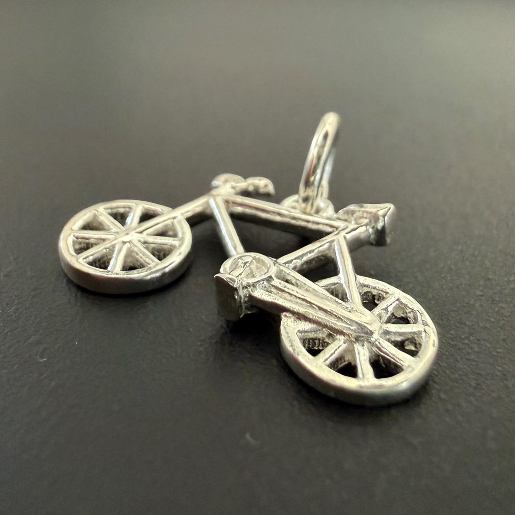 Fahrrad Anhänger 925-Silber, 12 × 20 mm | U21