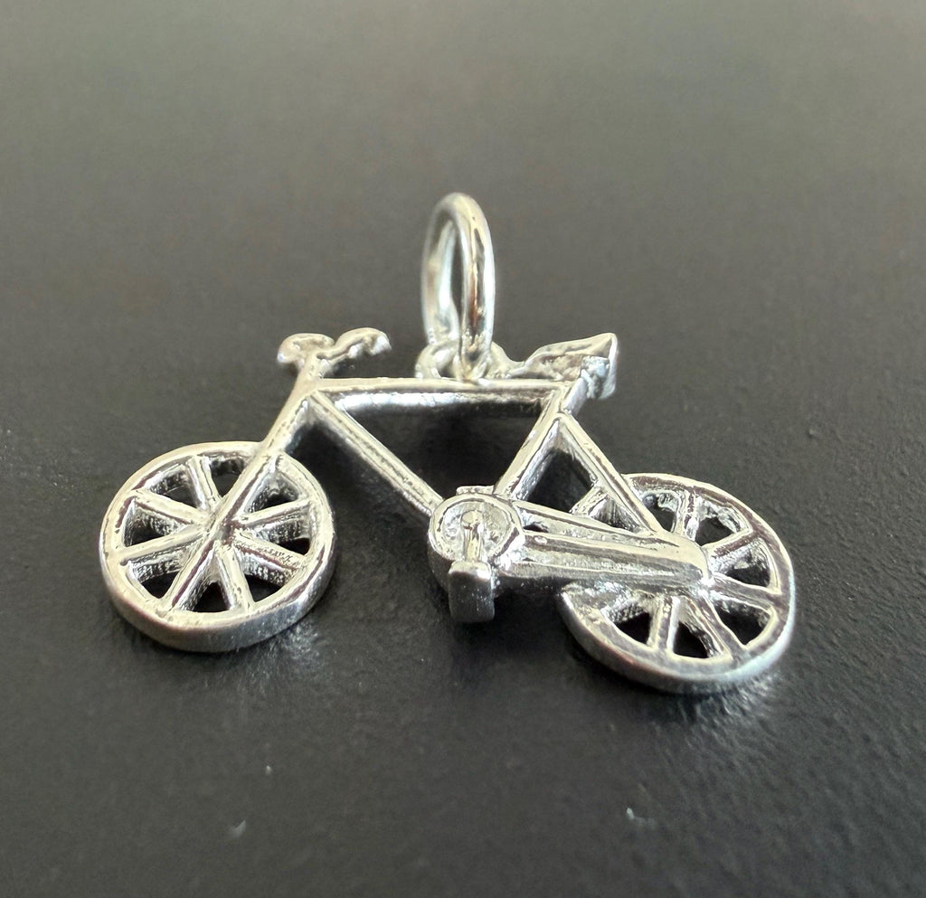 Fahrrad Anhänger 925-Silber, 12 × 20 mm | U21