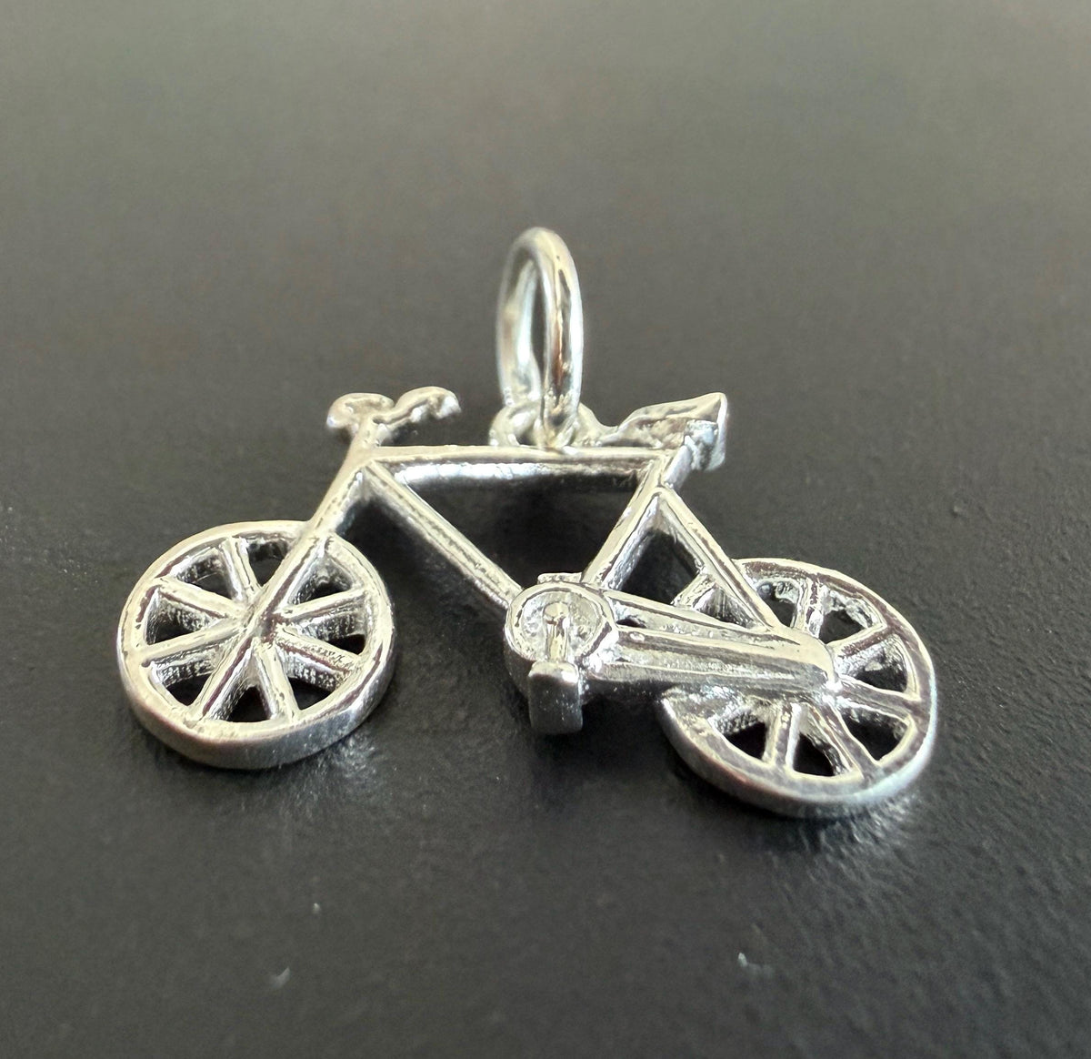 Fahrrad Anhänger 925-Silber, 12 × 20 mm | U21