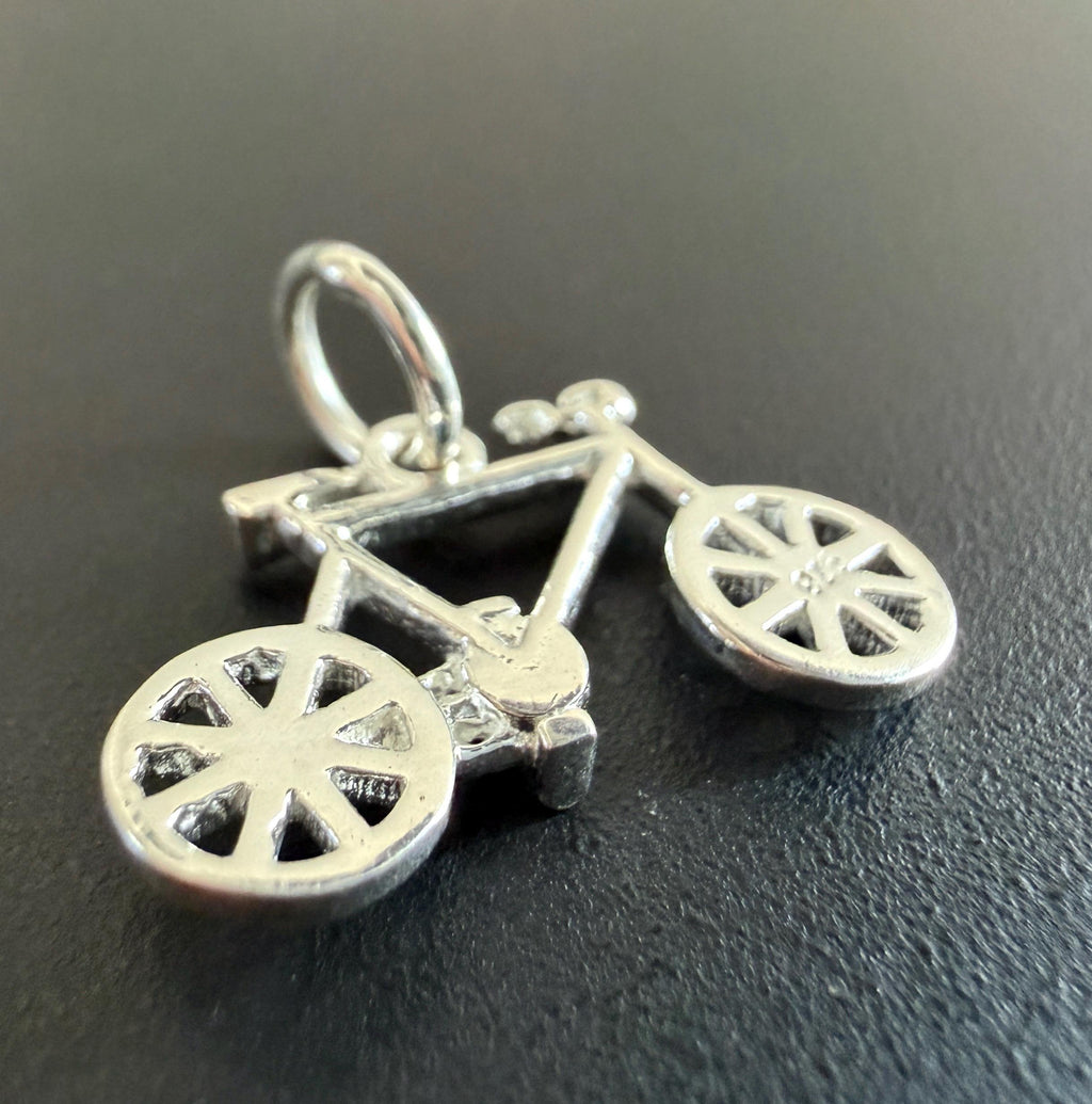Fahrrad Anhänger 925-Silber, 12 × 20 mm | U21