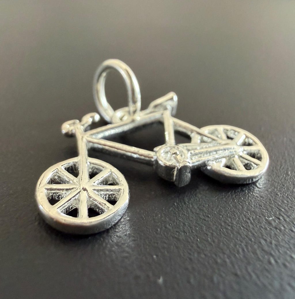 Fahrrad Anhänger 925-Silber, 12 × 20 mm | U21