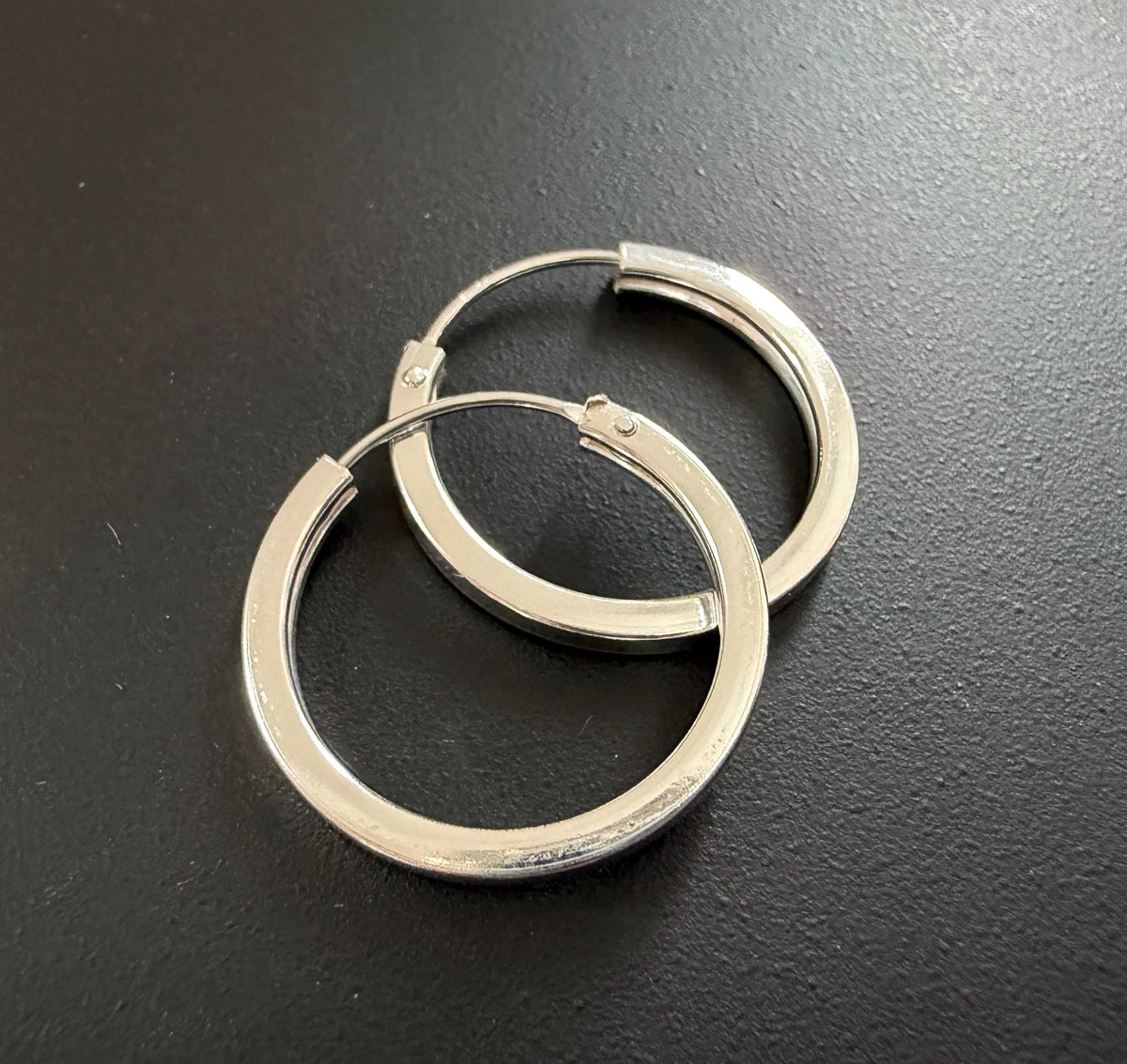 Creolen 925-Silber, eckig, geschlossen, 14 – 40 mm