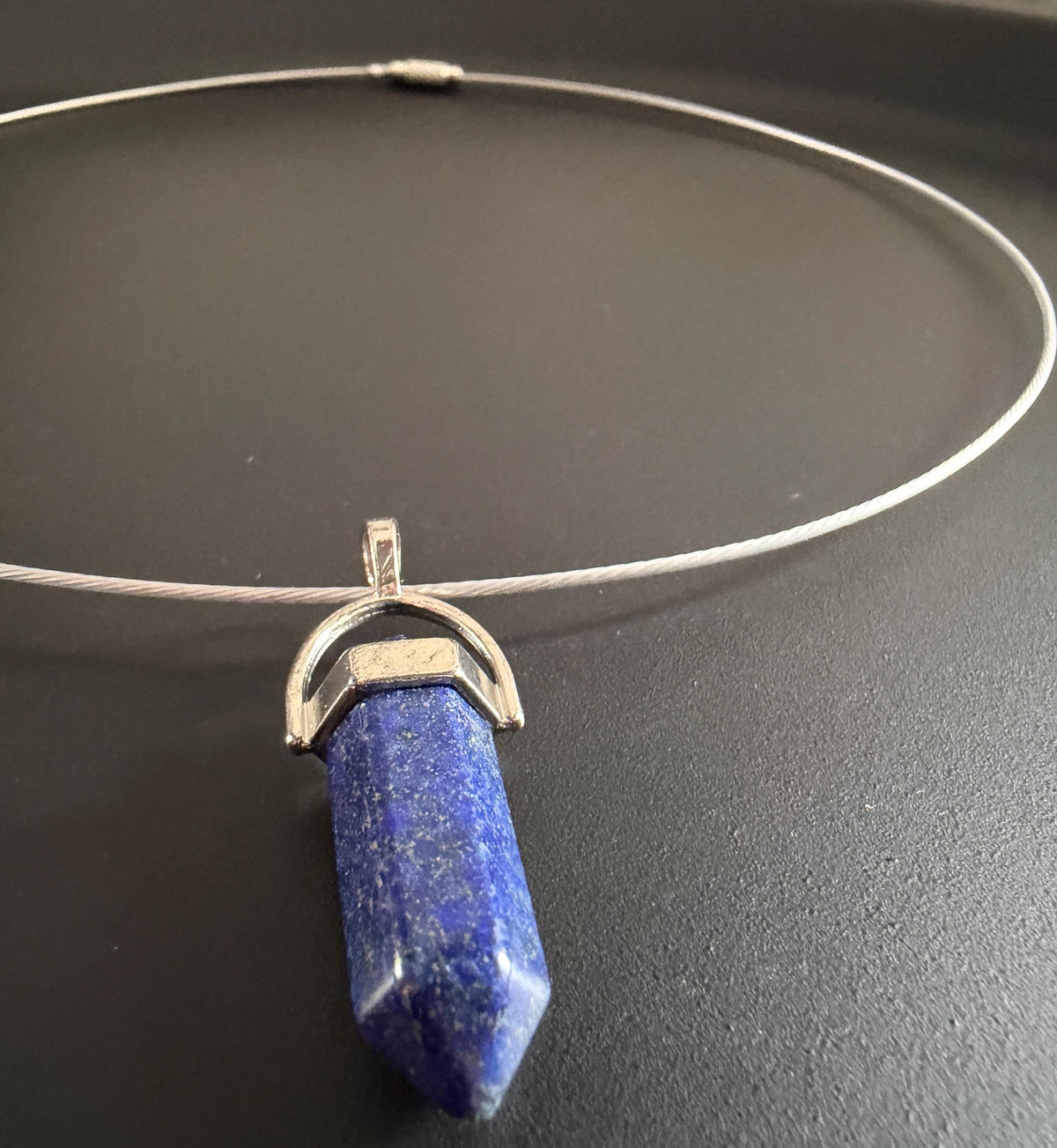 Lapislazuli Energiespitze Anhänger, 40 mm | ST8