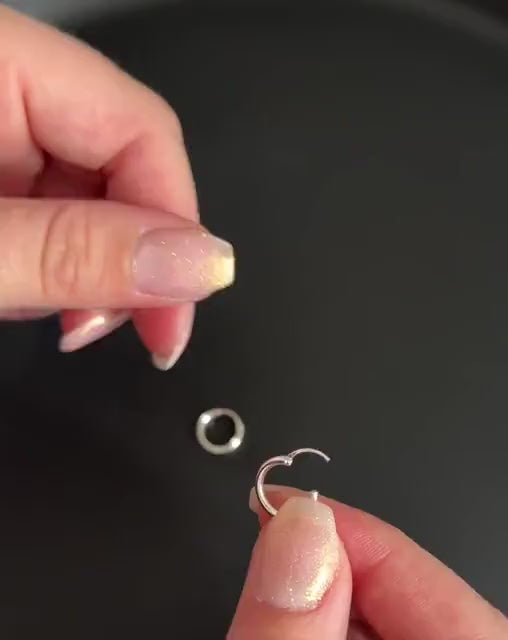 Creole earrings 925 sterling silver, extra small, 10 – 14 mm