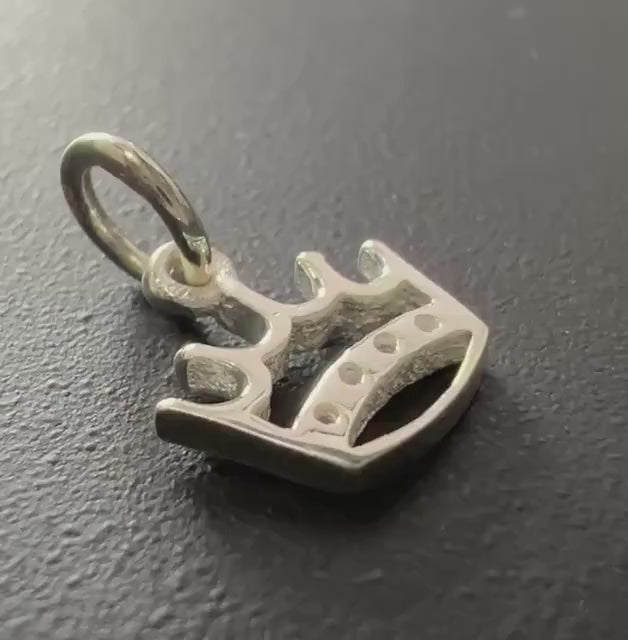 Krone Anhänger 925-Silber, 6 × 9 mm | T107