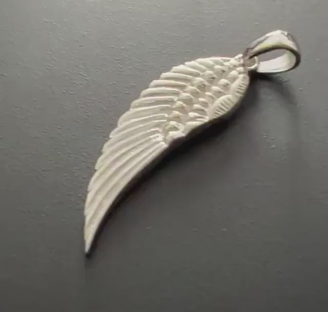 Flügel Anhänger 925-Silber, 12 × 35 mm | T93