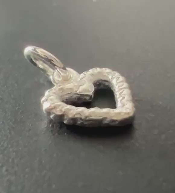 Heart pendant 925 silver, 10 mm - T118