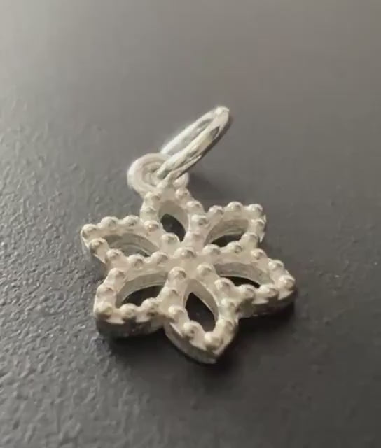 Blumen Anhänger 925-Silber, Kugelblume, 10 mm | T92