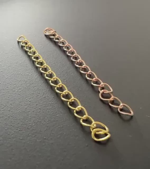 Verlängerungskettchen 925-Silber vergoldet & roségold, 5 cm