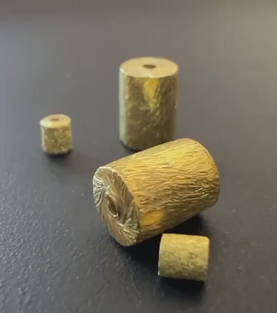 Cylinder / roller, gold-plated 925 sterling silver, 3 mm & 8 mm