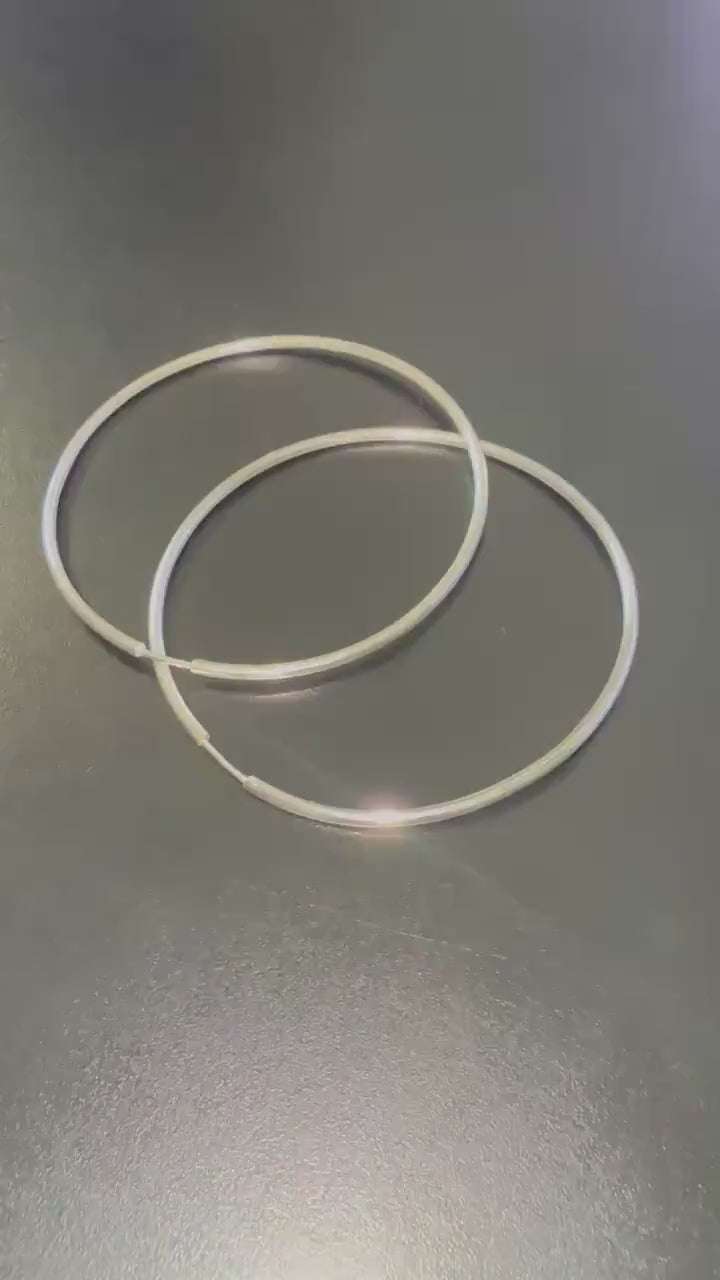 Hoop earrings 925 silver, 1.0–7.0 cm
